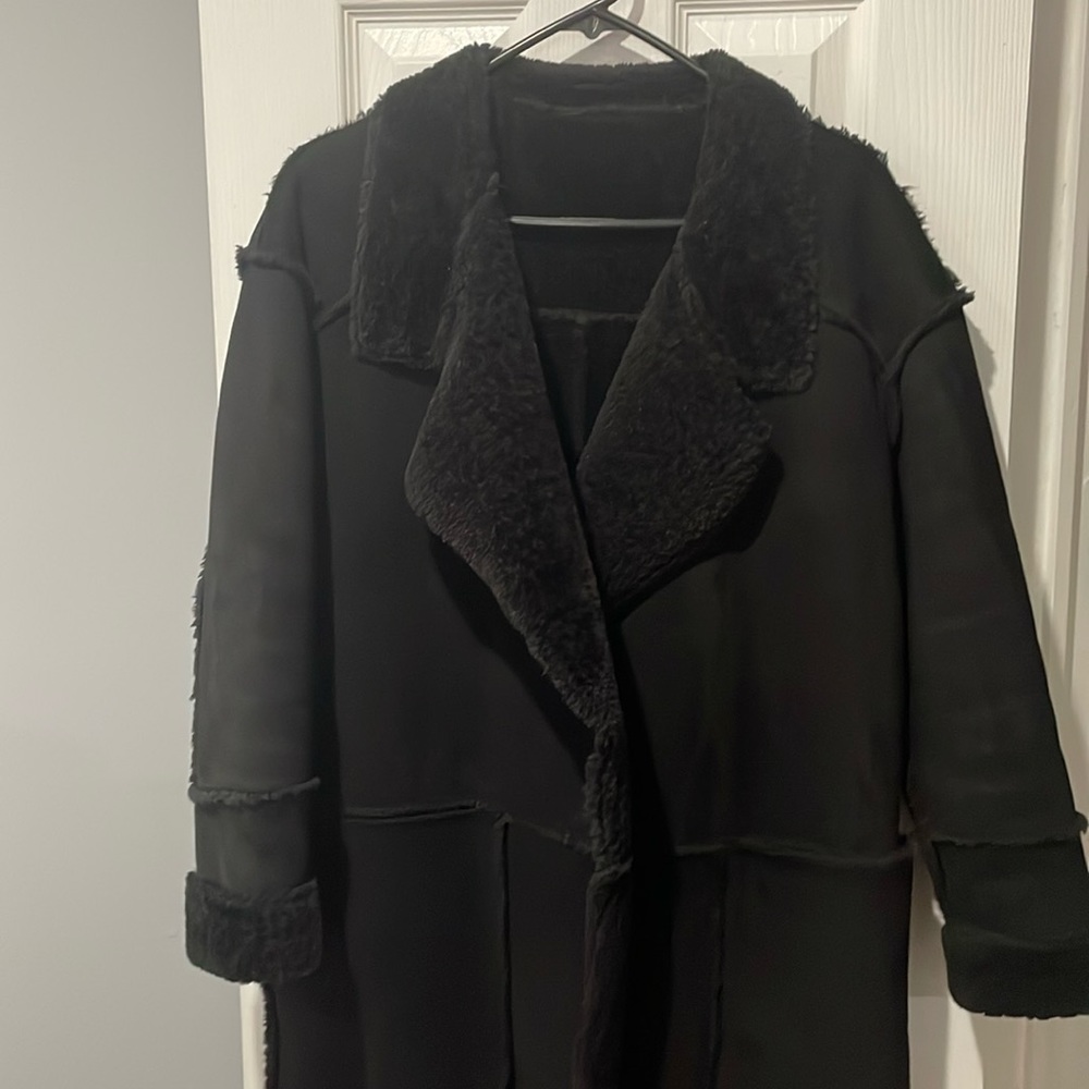 Zara Faux Fur Long Coat